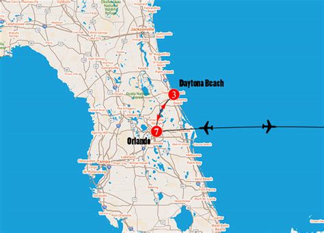 distance between daytona beach and orlando|shuttles from orlando to daytona.